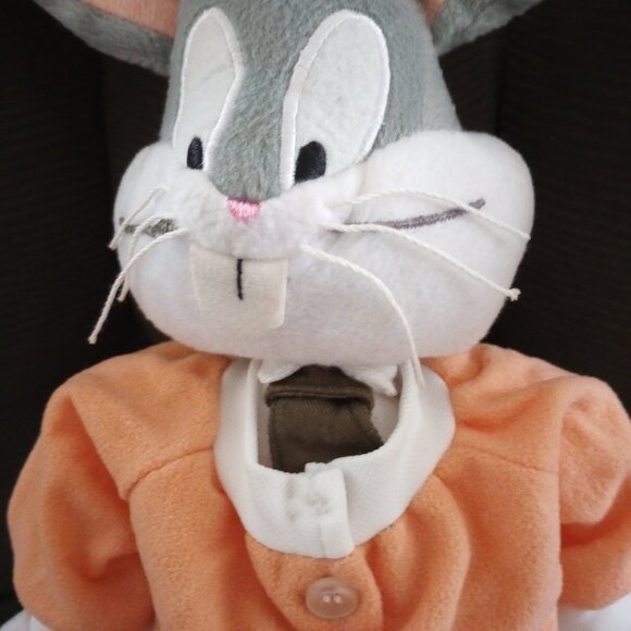 15" Bugs Bunny Rabbit Looney Tunes Plush, Restored and Redressed - Picture 4 of 10